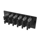 Планка адаптерная с установленными 12хMTP адаптерами (aligned key)(цвет адаптера - серый). OM4. 1 HU