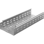 Металлический лоток перфорированный 200х80х3000, толщина 0,8 мм, Сендзимир цинк