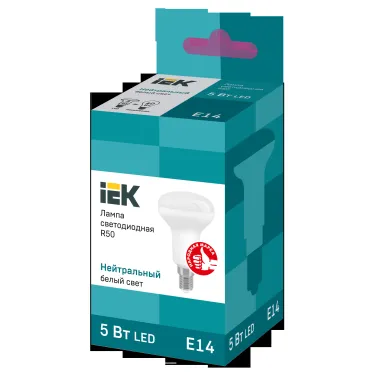 Лампа светодиодная R50 рефлектор 5Вт 230В 4000К E14 IEK