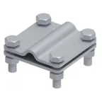 Соединитель крестовой 65х65 для параллельного, крестового и Т-образного соединения прутка диаметром 6-10 мм/полосы до 40 мм. Без разделительной пластины. Монтаж с помощью 4 винтов с шестигранной головкой M8X25 и 4 шестигранных гаек M8. Материал