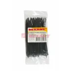 Хомут-стяжка кабельная нейлоновая 200x2,5 мм, черная, упаковка 100 шт, REXANT