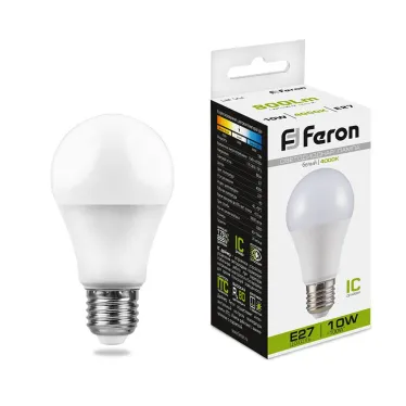 Лампа светодиодная LED 10вт Е27 белый