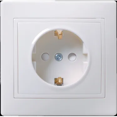 Розетка 1-местная с заземляющим контактом с защитной шторкой 16А керамика КВАРТА белая (РСш10-3-КБ )