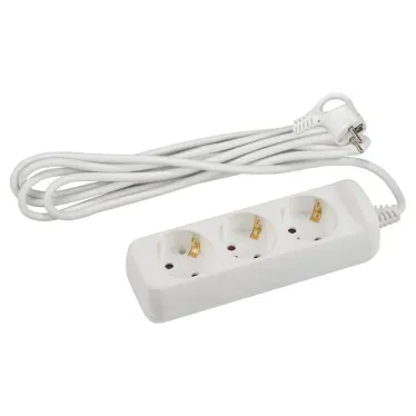 Удлинитель Россия U-3e-7m-3x1,5 c заземл., 3гн, 7м, ПВС, 3х1,5мм2, 16А U-3e-7m-3x1,5