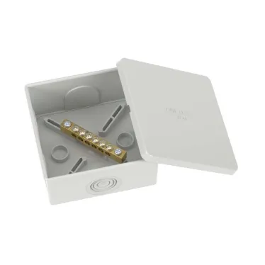 Коробка уравнивания потенциалов, 6 зажимов, 6 вводов д.20мм, 80х80х40мм, IP44