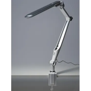 Светильник настольный светодиодный NLED-496-12W-S на струбцине серебро