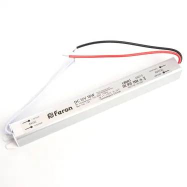 Драйвер светодиодный LED 18w 12v ультратонкий