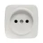 Розетка Минск одноместная ОП 10А без заземления белая