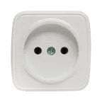 Розетка Минск одноместная ОП 10А без заземления белая