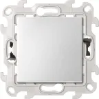 Кнопочный выключатель 10A 250В~ с системой Push@Go цвета алюминий S24 Harmonie