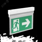 Указатель аварийный светодиодный Выход-Exit / Стрелка "ВАРТОН" Flip серии Advanced 3W 3ч постоянный IP40  | V1-EM-70432-02A01-4000365 | VARTON