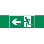 Пиктограмма (Наклейка) "ФИГУРА / СТРЕЛКА ВЛЕВО" 310х90мм для авар-эвакуац св-ка Basic IP65 | V5-EM02-60.002.019 | VARTON