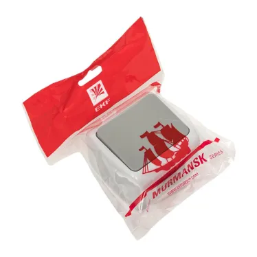 Выключатель Мурманск 1-клавишный 10А IP54 серый