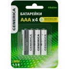 Батарейка щелочная Alkaline LR03/AAA (4шт/блистер) GENERICA