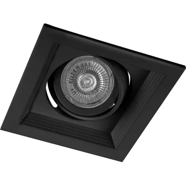 Светильник ИВО-50w G5.3 поворотный квадратный черный