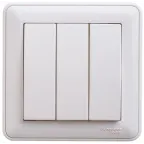 W59 Выключатель трехклавишный, 10АХ, в сборе, белый