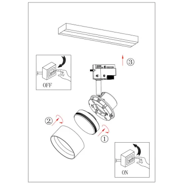 Светильник ттрековый однофазный TR16 GX53 BK под лампу черный ЭРА