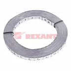 Лента-полоса монтажная оцинкованная. перфорированная прямая 20х0.55 мм. 25 м