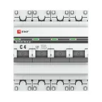 Выключатель автоматический четырехполюсный 4А С ВА47-63 4.5кА PROxima