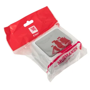 Кнопка звонка Мурманск 1-клавишная 10А IP54 серая