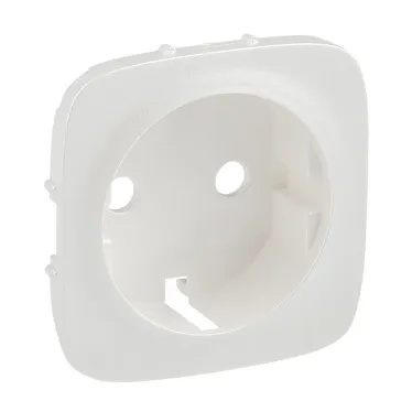 Valena ALLURE Лицевая панель для силовой розетки 2К+З с зажимами 6кв мм Жемчуг