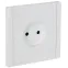 FORTE@PIANO Розетка 1-местная без заземления без защитных шторок винтовое крепление 10А FP218 белый IEK
