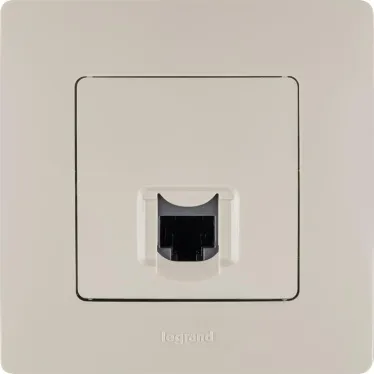 ETIKA Розетка компьютерная RJ45 категория 5 UTP слоновая кость