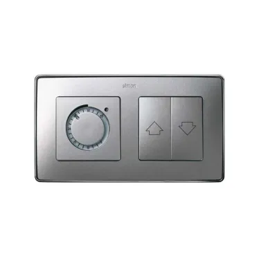 Рамка 2 поста цвета холодный алюминий с основанием цвета хром S82 Detail