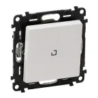 Valena LIFE Выключатель кнопочный 6А 250В c подсветкой с лицевой панелью безвинтовые зажимы белый