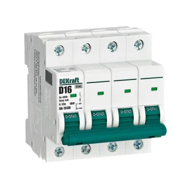 Выключатель автоматический без теплозащиты 4P 16А х-ка D 6кА ВА-103M