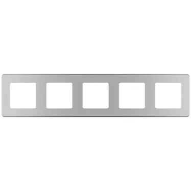 Рамка 5 постов INSPIRIA алюминий