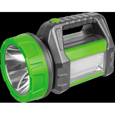 Фонарь светодиодный NPT-SP18-ACCU 5Вт+20LED 250лм 450м аккумуляторный прожектор+кемпинг пластик 2Ач