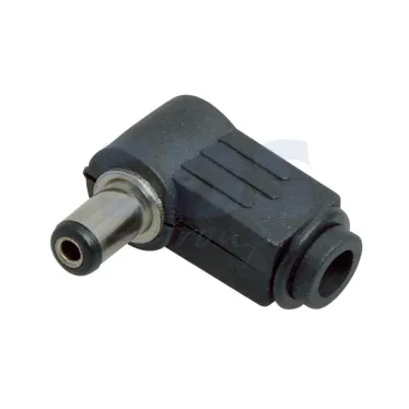 Разъем питания штекер 2.1х5.5x10 мм угловой,