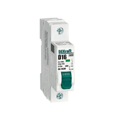 Автоматический выключатель 1P 16А х-ка D 6кА ВА-103M